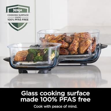 Ninja Crispi 5-in-1 Portable Glass Air Fryer, 4-QT, 2.5-QT & 6-Cup Glass Containers with Crisper Plates & Storage Lids, Microwave, Freezer & Dishwasher Safe, British Racing Green, FN103BF - Image 15