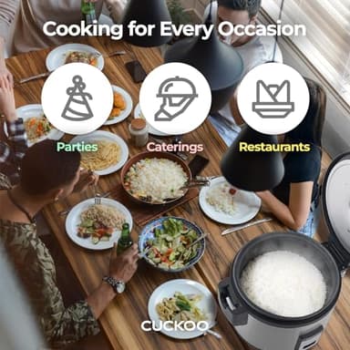 CUCKOO Commercial Rice Cooker & Warmer, Extra Large Rice Cooker 30-Cup Uncooked / 60-Cup Cooked, Professional Industrial Grain Cooker with Large Capacity, Easy One-Touch Operation, Silver (CR-3032) - Image 7
