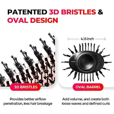 TYMO Hair Dryer Brush Blow Dryer Brush in One, 4 in 1 Ionic Hairdryer and Styler Volumizer with Oval Titanium Barrel, Hot Air Straightener for Smooth Frizz-Free Blowout, Gold - Image 4