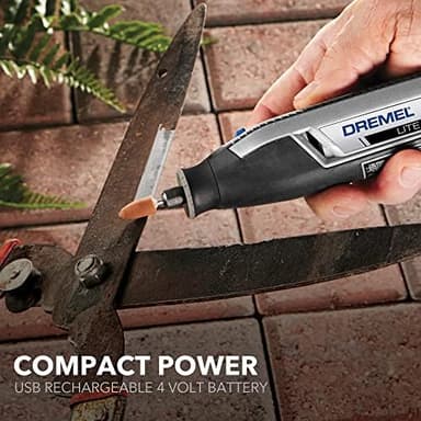 Dremel Lite 7760 N/10 4V Li-Ion Cordless Rotary Tool, Variable Speed Multi-Purpose Kit, USB Charging, Easy Accessory Changes - Perfect For Light-Duty DIY & Crafting, Sanding, Engraving and Polishing - Image 7