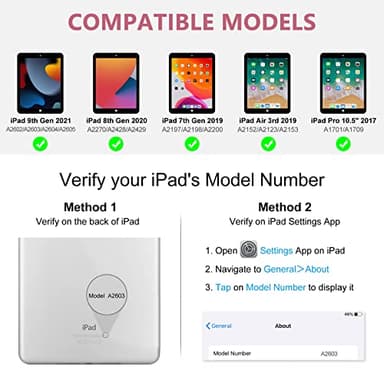 MMK iPad 9th Generation Case with Keyboard, for iPad 8th Generation Case with Keyboard (Wireless Detachable & Pencil Holder), iPad 10.2"/iPad Air 10.5"(3rd Gen)/iPad Pro 10.5" (Pink) - Image 2