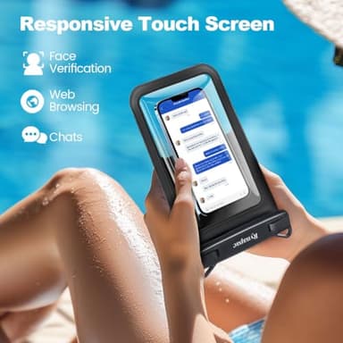 [Up to 10"] Large Waterproof Phone Pouch Bag - 2 Pack Waterproof Phone Case for iPhone 17 16 15 14 Pro Max Galaxy S25 S24 Ultra, IPX8 Cellphone Water Protector Pouch Beach Essentials Travel Must Haves - Image 4