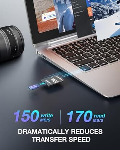 DIGIERA 1T LT100 microSDXC UHS-I Memory Card with Adapter - up to 170MB/s, C10, U3, V30, 4K, A2, Micro SD Card for Smartphones, Tablets, Cameras, Gaming Consoles, and Drones (1 Pack) - Image 2