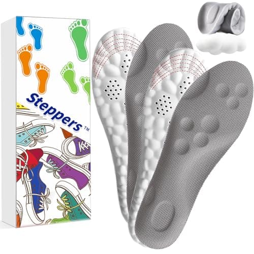 Steppers Insoles for Men and Women Adjustable Size, 2 Pairs 4d Cloud Insole for Mens,Boot Insoles for Menn, Memory Foam Shoe Insertss for Women (L) - Image 1