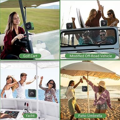 ACHIX Bluetooth Speaker for Golf Cart, Magnetic Portable Wireless Speaker with Loud Stereo Sound and Bass Boost, 20 Hours Play, Waterproof IPX7, TWS & SD Card Function (with Storage Case) - Image 7