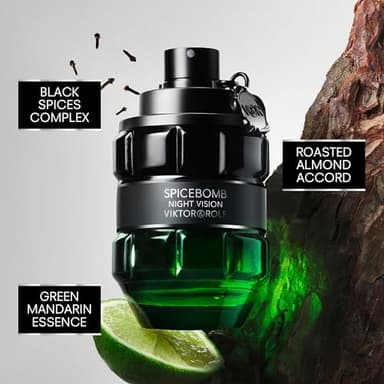 Viktor&Rolf - Spicebomb Nightvision Eau de Toilette - Warm, Spicy & Fresh - Cologne for Men - With Notes of Bergamot Citrus, Black Spices & Rosemary - 3 Fl Oz - Image 2