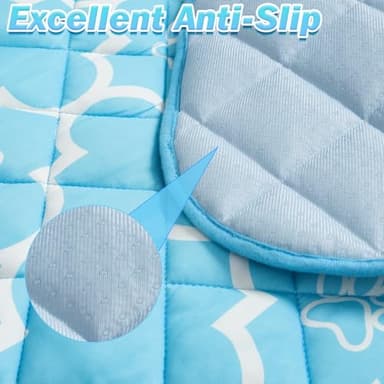 EXPAWLORER Dog Cooling Mat-28.3''*47.2'' Upgraded Extra Large Cooling Pad for Dog Dogs Cats Pets in Summer Keep Cool,Washable,Non-Slip Blanket for Grate Sofa Bed Outdoor - Image 7