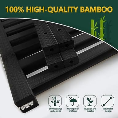 Z&L HOUSE 2-Tier Shoe Rack for Closet, Stackable Bamboo Shoe Rack for entryway, Hallway, Bathroom, Multifunctional Utility Free Standing Shoe Shelf Black - Image 4