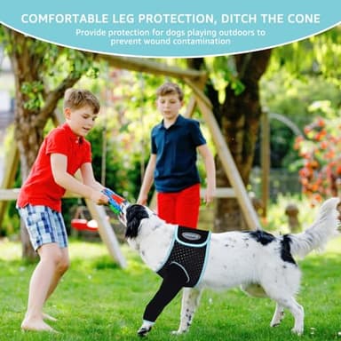 Comwish Recovery Sleeve for Dogs, Front Leg Protection After Surgery, Dog Leg Sleeve to Stop Licking, Bite and Keep Dry, Machine Washable Waterproof Abrasion Resistant Dog Recovery Sleeve (XXL) - Image 6