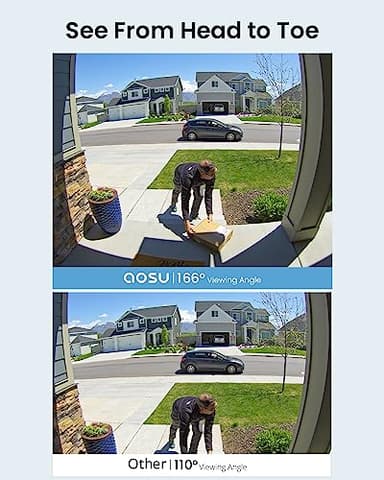 AOSU Doorbell Camera Wireless, 5MP Ultra HD, Support Local Storage, 2.4/5 GHz WiFi Video Doorbell with Homebase, Battery/Wired Powered, Work with Alexa & Google Assistant - Image 5