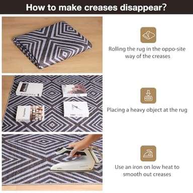 Blue&Black Checkered Diamond-Pattern Computer Chair Mat for Hardwood, 50" x 60"Office Mat for Hardwood Floor with Non-Slip Back, HeavyDuty Office Chair Rug for Hardfloor,LowPlie Carpet Floor Protector - Image 6