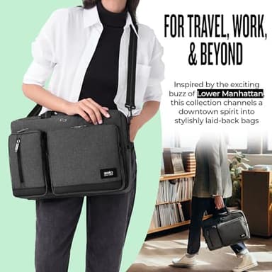 Solo New York Urban Carrying Case (Briefcase) for 15.6" Notebook - Gray, Black, 12.5" x 17" x 5" (UBN310-10) - Image 4