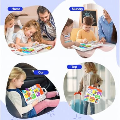 Montessori Toys for 1-2 Year Old Girl Boy Gifts, 15-in-1 Musical Busy Board, Birthday Gift for 1 Year Old Boy Girl, Educational Toddler Toy Age 1-2 - Image 6