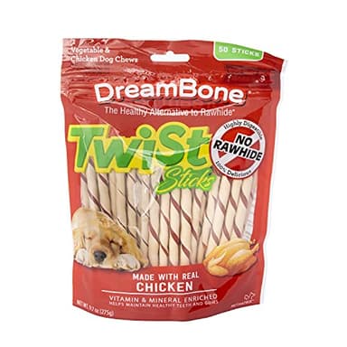 Dreambone Twist Sticks, Made with Real Chicken, Rawhide-Free Chews for Dogs, 50 Count (3 Pack) - Image 2
