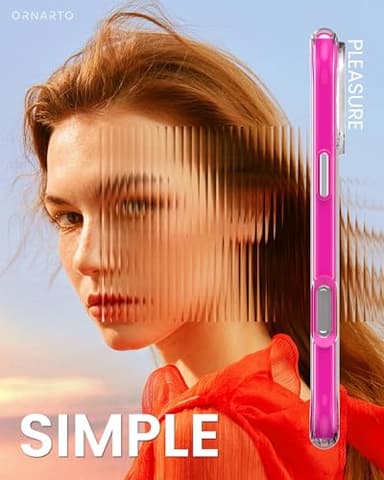 ORNARTO Air Case for iPhone 16 Pro Max Clear, Compatible with MagSafe, Military-Grade Drop Protection Cover with Built-in Air-Hot Pink - Image 6