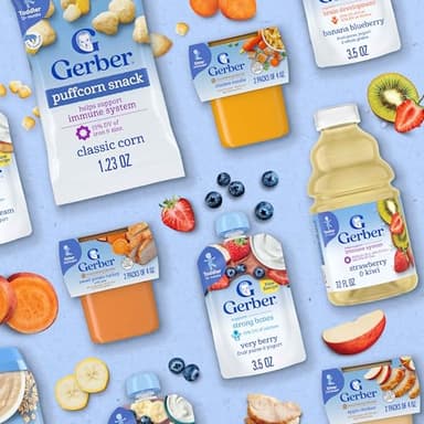 Gerber Stage 2 Baby Food, Baby Fruit And Cereal Tubs Variety Pack, Iron Helps Support Brain Development, No Artificial Flavors, Baby Cereal, 32-Pack - Image 8