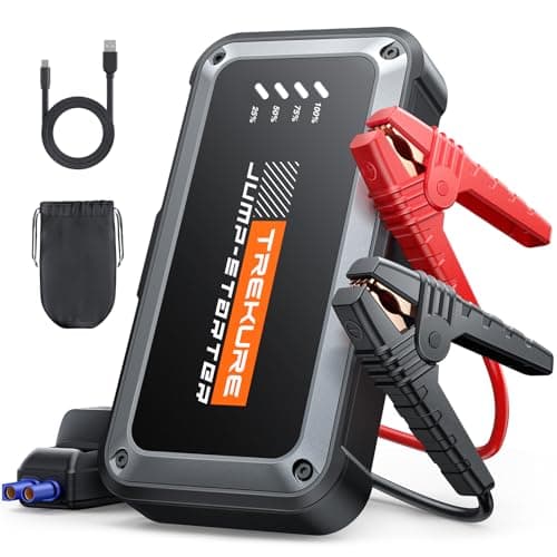 TREKURE Portable Car Battery Jump Starter 3500A 16800mAh Jump Box, Car Battery Jumper Starter Portable Jumper Cables for car(8.0L Gas/6.5L Diesel), Fast Charge, Lights, Compact - Image 1