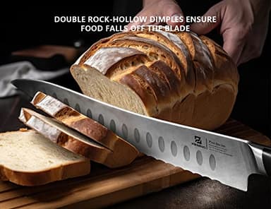 Piklohas Resharpenable Bread Knife, 10 Inch Multifunction Serrated Knife for Homemade Bread, Razor Sharp Sourdough Slicing with Innovative Wavy Edge for Efficient Cutting, Baking & Wedding Gifts - Image 6