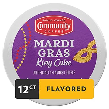 Community Coffee Mardi Gras King Cake Flavored 12 Count Coffee Pods, Medium Roast, Compatible with Keurig 2.0 K-Cup Brewers, 12 Count (Pack of1) - Image 2