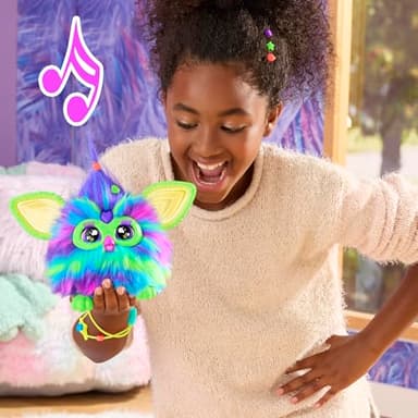 Furby Galaxy Edition, Glow in The Dark, 15 Fashion Accessories, Interactive Plush Toys for 6 Year Old Girls & Boys & Up, Voice Activated Animatronic (Amazon Exclusive) - Image 9