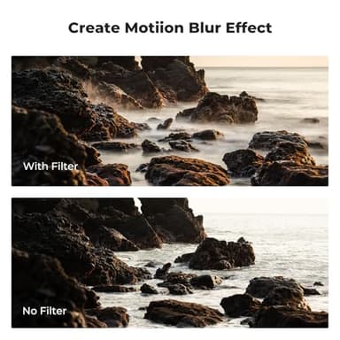 K&F CONCEPT 82mm Putter Variable ND Filter ND2-ND400 (1-9 Stops) 28 Multi-Layer Coatings Import AGC Glass Adjustable Neutral Density Filter for Camera Lens (Nano-X Series) - Image 4