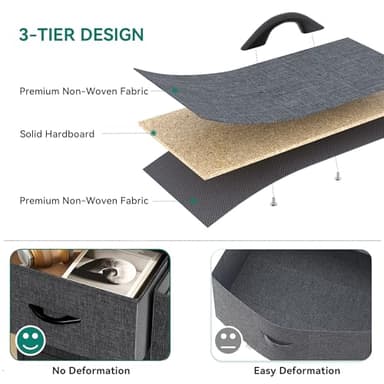 YITAHOME Dresser for Bedroom, Fabric Dresser with 8 Drawers, Tall Chest of Drawers for Closet - Image 8