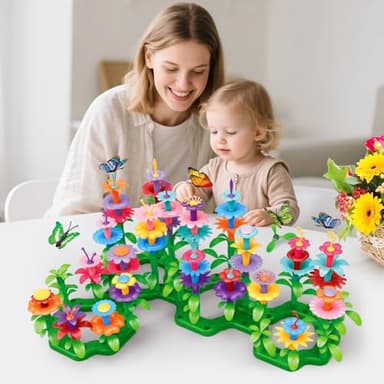 SpringFlower Toys for Girls 3 4 5 6 7 Years Old, Flower Garden Building Kit with Storage case,Educational STEM Toy and Preschool Garden Play Set for Toddlers, for Kids,148pcs - Image 6