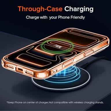 ivoler 3-in-1 Clear Case Designed for iPhone 17 Pro 6.3'' 2025 with 2 Pack Tempered Glass Screen Protector, Military Shockproof Hard Back Slim for iPhone 17 Pro Cover - Clear - Image 8