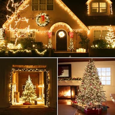 Cluster Lights Christmas 800 Led Fairy Lights 88FT Twinkle Lights with Remote 8 Modes String Lights Timer Plug in Firecracker Fairy Lights for Bedroom Outdoor Valentines Day Decorations,Warm White - Image 8