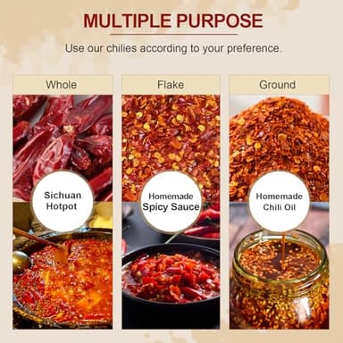 52USA Dried Chilli Peppers, Whole Dried Chilies 4 Oz, Mild Spicy Dried Chiles, Red Chili Pepper, Premium Szechuan Red Dried Chilis, Whole Chili Peppers, Dried Chili Great for Mexican Recipes, Mild Hot - Image 8