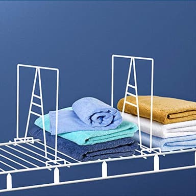 Urban Deco 8PK Shelf Dividers for Wire Shelves Closet Shelf Divider Organizer Wire Shelf Dividers for Closet Organization,Shelves,Bedroom,Kitchen,Cabinet Storage Easy to Install-White - Image 9