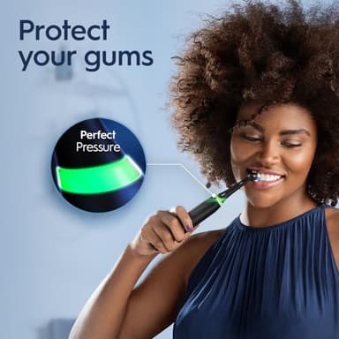 Oral-B iO Deep Clean Rechargeable Electric Powered Toothbrush, White with iO Series 3 Limited, 2 Brush Heads and Travel Case - Pressure Sensor to Protect Gums - 3 Cleaning Settings - 2 Minute Timer - Image 3