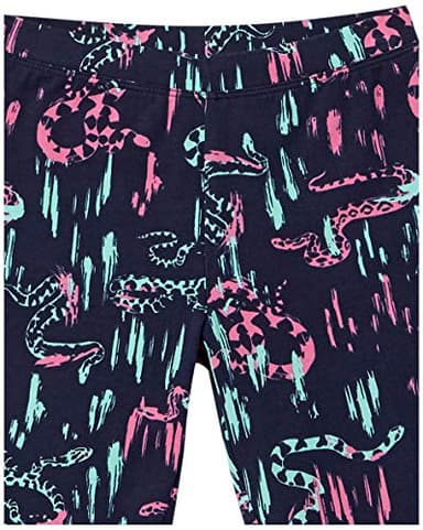 Amazon Essentials Girls' Midi Bike Shorts (Previously Spotted Zebra), Pack of 5, Multicolor/Snakes/Tie Dye, Medium - Image 2