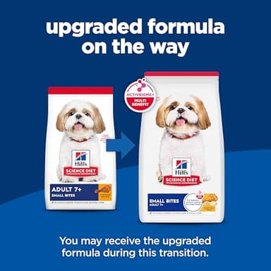 Hill's Science Diet Adult 7+, Senior Adult 7+ Premium Nutrition, Small Kibble, Dry Dog Food, Chicken, Brown Rice, & Barley, 15 lb Bag - Image 2