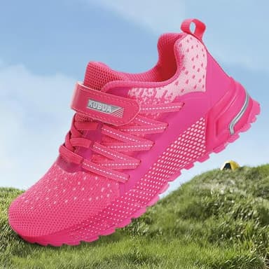 Kids Sneakers for Boys Girls Running Tennis Shoes Lightweight Breathable Sport Athletic Pink B Size US 3 Big Kid - Image 4