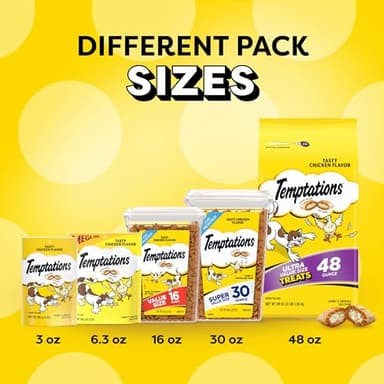 Temptations Classic Crunchy and Soft Cat Treats Tasty Chicken Flavor, 16 oz. Tub - Image 11