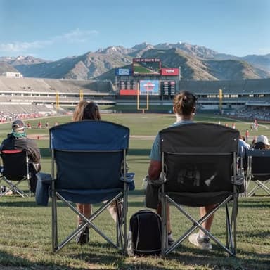 Overmont Oversized Folding Camping Chair - 450lbs Support with Padded Cushion Cooler Pockets - Heavy Duty Collapsible Chairs for Sports Garden Beach Fishing Blue - Image 2