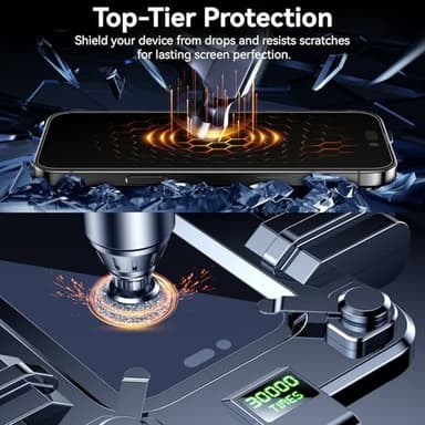 Esanik [2+2 Pack for iPhone 16 Privacy Screen Protector – Anti-Spy Tempered Glass & Camera Lens Cover, Military-Grade 9H Hardness, Anti-Scratch, Flawless Fit Tray - Image 4