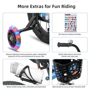 JOYSTAR Pluto Kids Bike 14 Inch BMX Style Children Bicycles with Training Wheels for Boys Girls Age 3-5 Years Blue - Image 4