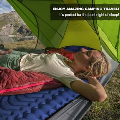MEETPEAK Sleeping Pad, Extra Thickness Inflatable Camping Sleeping Mat with Pillow Built-in Foot Press, Compact Ultralight Camping Air Mattress for Backpacking, Hiking, Tent - Image 7