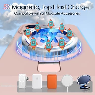 KMAMBAG Mag-Ring Designed for iPhone 14 Pro Case, Liquid Silicone [Moisturizing Factor] Extreme Soft Slim Phone Case with Stand [Compatible with MagSafe] for 14pro 6.1 inch Men Women, Light Pink - Image 3