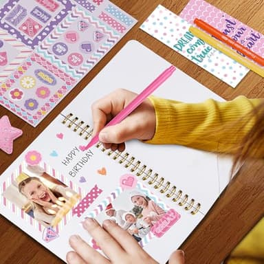 Nollh DIY Journal Kit for Girls/ Teens/ Tween Stationery Scrapbook & Diary Supplies Set Journaling Art Crafts Kit, Ideal Gifts for 8 9 10 11 12 13 14 Year Old Girl - Image 4