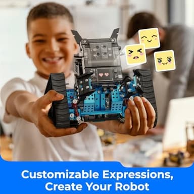 Makeblock mBot2 Rover Emo Robot Programming for Kids, Interactive Robotics Kit Learning and Outdoor Play, Remote Control Coding for Kids 8-12 and up, STEM Educational Building Toys Gifts - Image 4