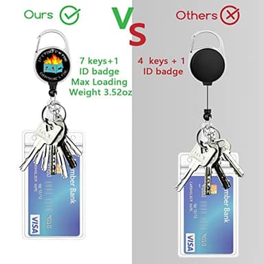 Dumpster on Fire Lanyards for ID Badges and Keys, Funny Badge Reel Retractable Heavy Duty with 360° Swivel Carabiner Clip, I'm Fine ID Badge Holder with Breakaway Lanyard, Teacher Nurse Office Gifts - Image 9