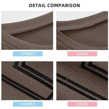 ATHMILE Oversized T Shirts for Women Loose Fit Crewneck Short Sleeve Tops Summer Casual Blouse Y2K 2025 Basic Tee Beach Brown - Image 3