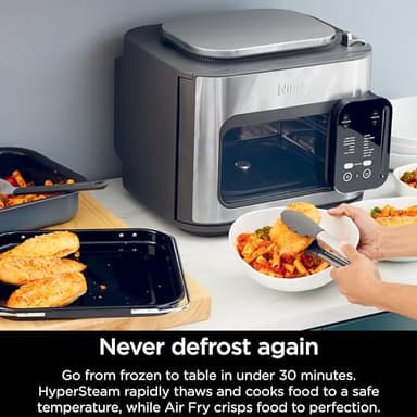 Ninja Combi All-in-One Multicooker, Oven, & Air Fryer, Complete Meals in 15 Mins, 14-in-1 Functions, Combi Cooker + Air Fry, Bake, Roast, Slow Cook and More, 3 Accessories, Stainless Steel, SFP701 - Image 4