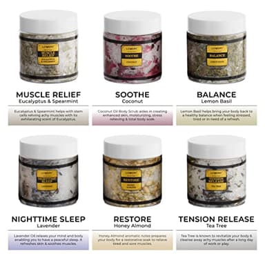 Gifts for Women Who Have Everything, Epsom Bath Salts Gift Basket Set, Relaxing Self Care Salt W/Essential Oil, Christmas Gifts for Mom, Lavender, Eucalyptus, Lemon, Coconut, Tea Tree, Honey Almond - Image 7