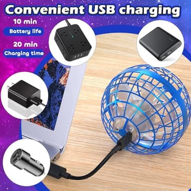 Tikduck Flying Orb Ball 2025 Toys Soaring Hover Boomerang Spinner Hand Controlled Mini Drone Cosmic Globe Spinning Kids Adults Outdoor Birthday Gift Cool Stuff for Boys Girls 6 7 8 9 10+ Year Old - Image 5