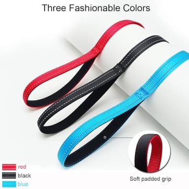 YUCFOREN 10FT 15FT 20FT Anti-Choke Long Slip Lead Dog Leash, 3/4" Wide Nylon Reflective Leash No Pull Training Lead for Medium Large Dogs (20FT * 3/4" red) - Image 4