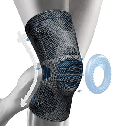 NEENCA Professional Knee Brace for Pain Relief, Medical Knee Compression Sleeve, Knee Support with Horizontal Knit Tech for Meniscus Tear, ACL, Arthritis, Joint Pain, Runner, Workout- FSA/HSA APPROVED - Image 1
